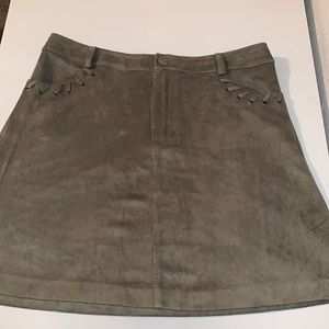 Blush faux-suede Skirt